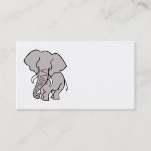African ELEPHANT - Original Graphics - Wildlife - Visitenkarte