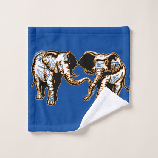 African Elephant Safari Badhandtuch Set (Waschlappen)