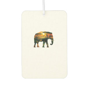 African Elephant Sunset Safari Nature Lovers Shirt Autolufterfrischer