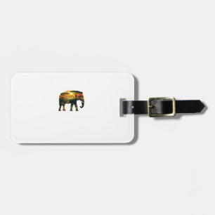 African Elephant Sunset Safari Nature Lovers Shirt Gepäckanhänger