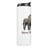 African Elephant Thermol Tumbler Thermosbecher (Nach links gedreht)
