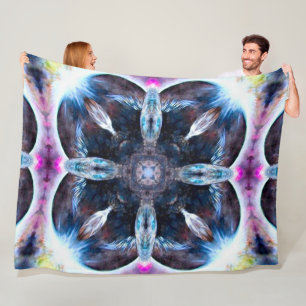 African Elephant Tribal Spirit Mandala Quilt Fleecedecke