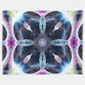 African Elephant Tribal Spirit Mandala Quilt Fleecedecke (Vorderseite (Horizontal))