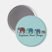 African Elephant Walk Magnet (Vorderseite/Rückseite)