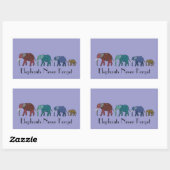 African Elephant Walk Runder Aufkleber (Blatt)