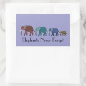 African Elephant Walk Runder Aufkleber (Tasche)