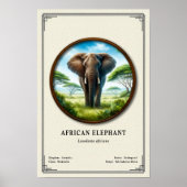 African Elephant Zoology Series Poster (Vorne)