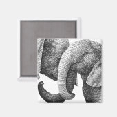 African Elephants Magnet (Vorderseite/Rückseite)