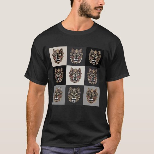 African Ethnic Art Pattern T-Shirt (Vorderseite)