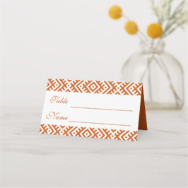 African Ethnic Pattern Border Wedding Place Card Platzkarte