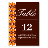 African Ethnic Seamless Texture  Border Wedding Tischnummer (Rückseite)