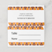 African Ethnic Seamless Texture Pattern Wedding Platzkarte (Außenseite Aufgefaltet)