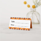 African Ethnic Seamless Texture Pattern Wedding Platzkarte (Vorderseite)