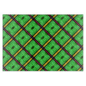 African Ewe Pattern Green Cutting Board Schneidebrett (Vorderseite)