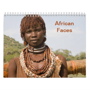 African Faces Wall Calendar Kalender