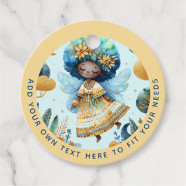 African Fairy Birthday Teal Gold Pink Princess Geschenkanhänger