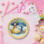 African Fairy Birthday Teal Gold Pink Princess Pappteller (Party)