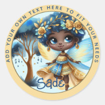 African Fairy Birthday Teal Gold Pink Princess