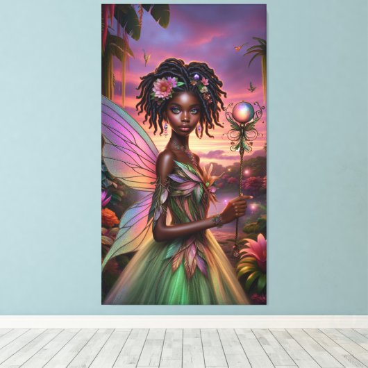 African Fairy Leinwanddruck (Insitu (Holzboden))
