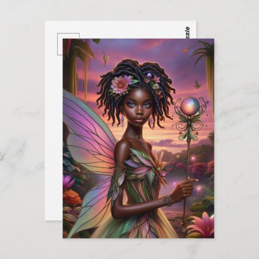 African Fairy Postkarte (Vorne/Hinten)