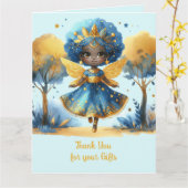 African Fairy Vielen Dank, dass Sie die Aquamarine Karte (Gelbe Blume)