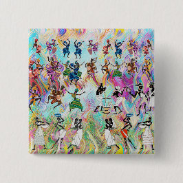 African Feast: Rhythms of Unity Button