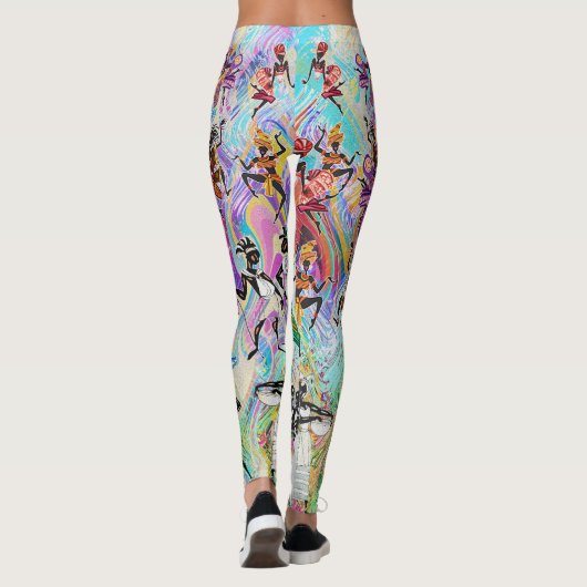 African Feast: Rhythms of Unity Leggings (Rückseite)