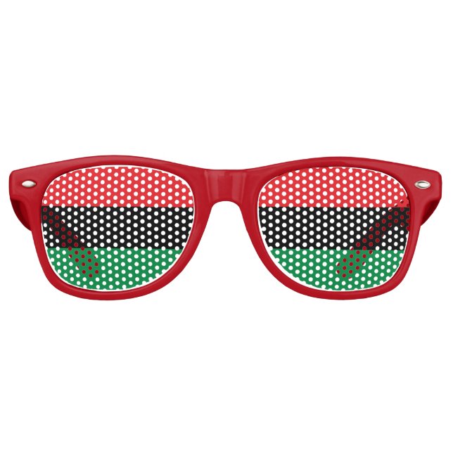 African Flag Fun Glasses Partybrille (Vorderseite)