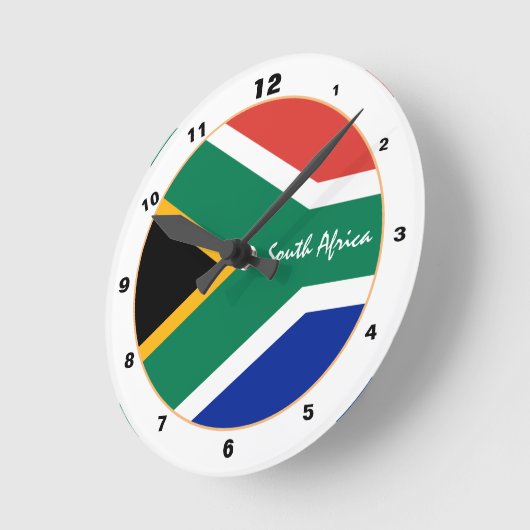 African Flag & South Africa Trendmode /design Runde Wanduhr (Winkel)