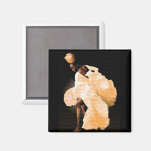 African Folk Dance Magnet (Vorderseite/Rückseite)