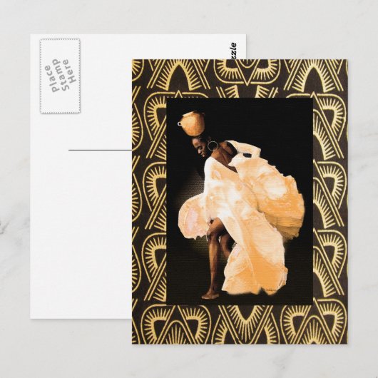 African Folk Dance Postkarte (Vorne/Hinten)