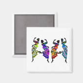 African Foot Dance Magnet (Vorderseite/Rückseite)
