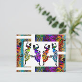 African Foot Dance Postkarte (Stehend Vorderseite)