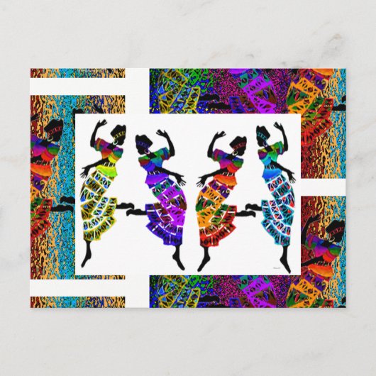 African Foot Dance Postkarte (Vorderseite)