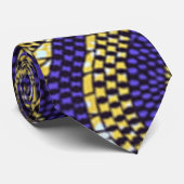 African Geometric Ethnic Neck Tie Krawatte (Gerollt)