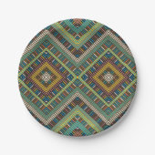 African Geometrical Motif Pappteller (Vorderseite)