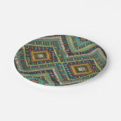 African Geometrical Motif Pappteller (Schrägansicht)