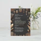 African Ghana Brown Traditional Nigeria Wedding Begleitkarte (Stehend Vorderseite)