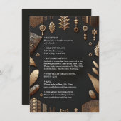 African Ghana Brown Traditional Nigeria Wedding Begleitkarte (Vorne/Hinten)