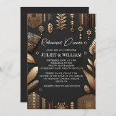 African Ghana Nigeria Traditionelle Probe Abendess Einladung (Vorne/Hinten)