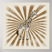 African Giraffe Original Art Poster (Vorne)