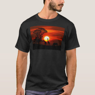 African Giraffe Sunset Classic T - Shirt