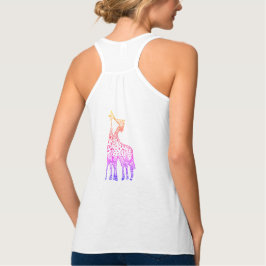 African Giraffes Kiss Art Women's Tank Top