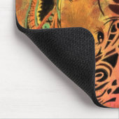 African Girl and Giraffe - Friends - Art Zeichn - Mousepad (Ecke)