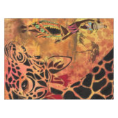 African Girl and Giraffe - Friends - Art Zeichn - Tischdecke (Vorderseite (Horizontal))
