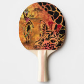 African Girl and Giraffe - Friends - Art Zeichn - Tischtennis Schläger (Vorderseite)