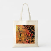 African Girl and Giraffe - Friends - Art Zeichn - Tragetasche (Rückseite)