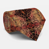 African Girl and Giraffe Neck Tie - Moderne Krawatte (Gerollt)