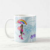 African Girl Rainbow Narwhal Tasse (Links)