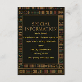 African Gold Kente Baby Shooting Card Begleitkarte